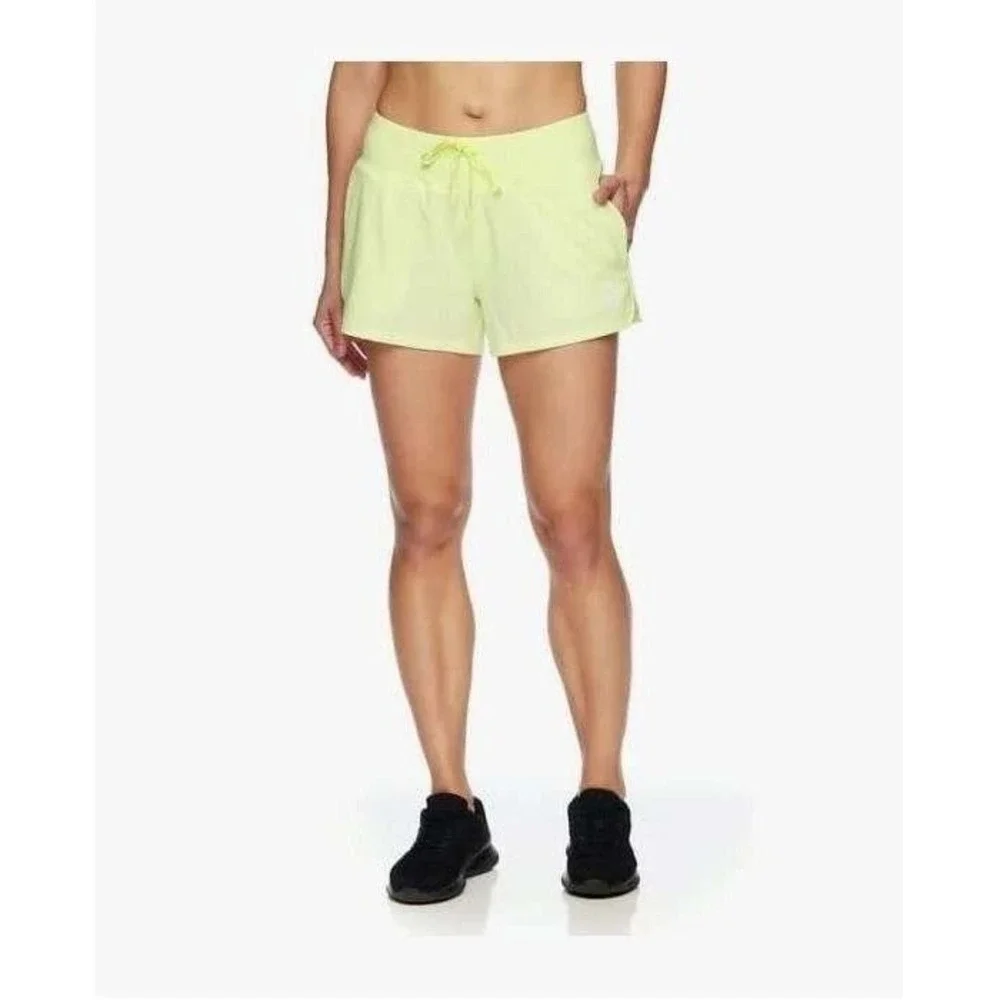 Reebok Revolve Slim Shorts Luminary Green Athletic Running Womens XXL‎